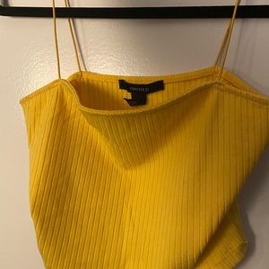 Strappy Yellow Crop Top